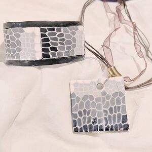 Black and White Geometric Jewelry Set